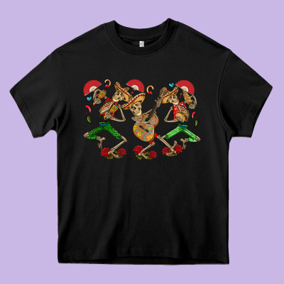 Mexican Skeletons Heavy Core Tee Designed By Cts Tumbler Store