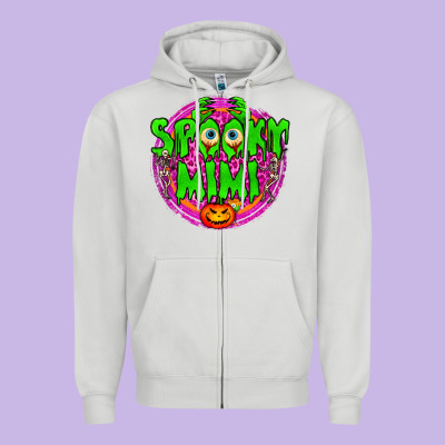 Spooky Mimi Zipper Hoodie Designed By Bundleandbundleshop