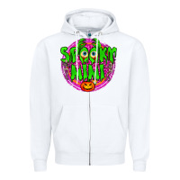 White spooky mimi Zipper Hoodie - BundleAndBundleShop
