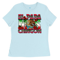 Baby Blue El Papa Mas Chingon Ladies Tee - texasbilliewilder