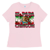 Bubblegum Pink El Papa Mas Chingon Ladies Tee - texasbilliewilder