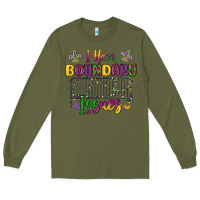 Army Green i have boundary issues Long Sleeve Tee - MaliasSmallBusiness