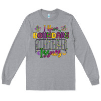 Heather Grey i have boundary issues Long Sleeve Tee - MaliasSmallBusiness