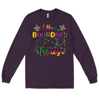 Plum i have boundary issues Long Sleeve Tee - MaliasSmallBusiness