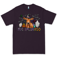 Plum Moo I Mean Boo Premium Tee - CowhideDigitalArt