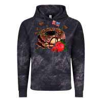 Cloud Black donut strawberry and usa flag Vintage Hoodie - AdoDesignShop