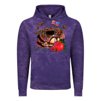 Cloud Purple donut strawberry and usa flag Vintage Hoodie - AdoDesignShop