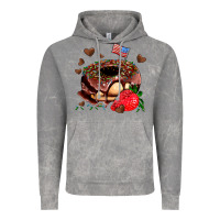 Donut Strawberry And Usa Flag Vintage Hoodie | Teevron