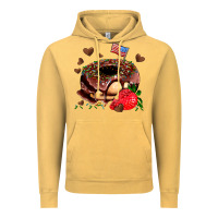 Vintage Mustard donut strawberry and usa flag Vintage Hoodie - AdoDesignShop