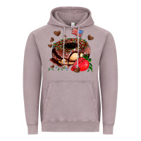 Vintage Zinc donut strawberry and usa flag Vintage Hoodie - AdoDesignShop