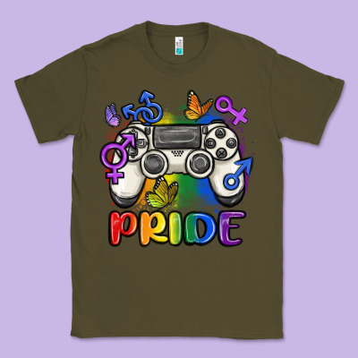 Gaymer Pride Classic Tee Designed By Maliassmallbusiness