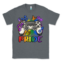 Charcoal Heather gaymer pride Classic Tee - MaliasSmallBusiness