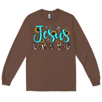 Chestnut jesus loves you Long Sleeve Tee - JahusDesignShop