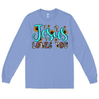 Colony Blue jesus loves you Long Sleeve Tee - JahusDesignShop