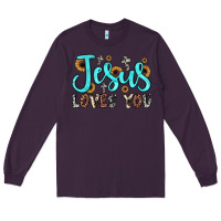 Plum jesus loves you Long Sleeve Tee - JahusDesignShop