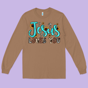 Jesus Loves You Long Sleeve Tee Designed By Jahusdesignshop