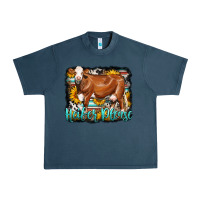 Midnight Navy Western Heifer Please Simmental Cow Urban Heavy Tee - LillyAllenDesigns