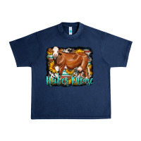 Navy Western Heifer Please Simmental Cow Urban Heavy Tee - LillyAllenDesigns