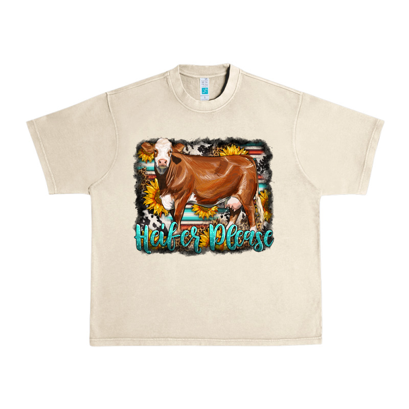 Western Heifer Please Simmental Cow Urban Heavy Tee by LillyAllenDesigns | Teevron