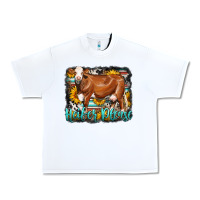 White Western Heifer Please Simmental Cow Urban Heavy Tee - LillyAllenDesigns