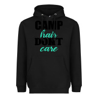 Black Camp Hair Don't Care Black Heavyweight Hoodie - Bettercallsaul