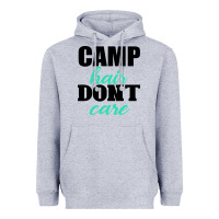 Heather Grey Camp Hair Don't Care Black Heavyweight Hoodie - Bettercallsaul