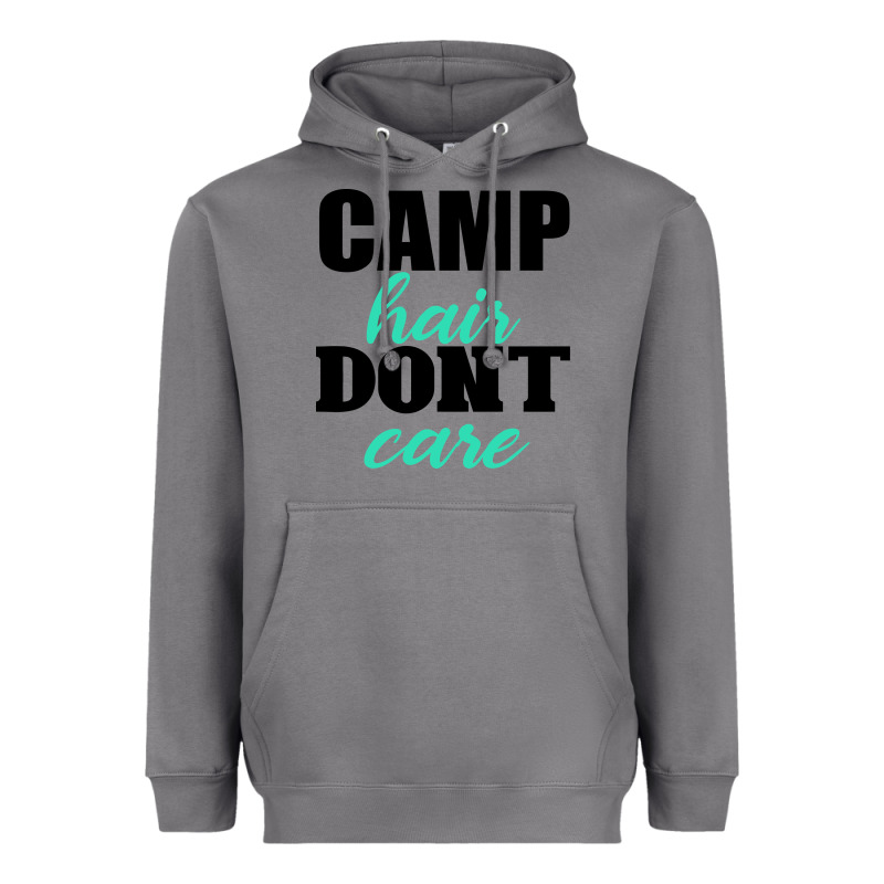 Camp Hair Don't Care Black Heavyweight Hoodie by Bettercallsaul | Teevron