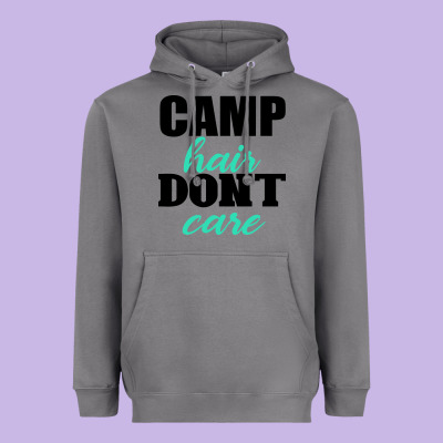 Camp Hair Don't Care Black Heavyweight Hoodie Designed By Bettercallsaul