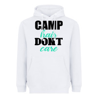 White Camp Hair Don't Care Black Heavyweight Hoodie - Bettercallsaul