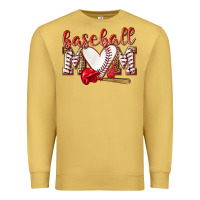 Antique Gold Baseball Mom Premium Sweatshirt - NancyCooperArtShop