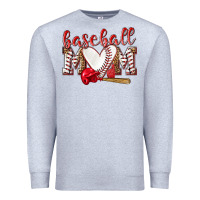 Heather Grey Baseball Mom Premium Sweatshirt - NancyCooperArtShop