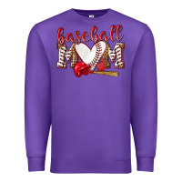 Purple Baseball Mom Premium Sweatshirt - NancyCooperArtShop