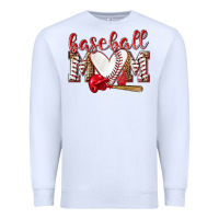 White Baseball Mom Premium Sweatshirt - NancyCooperArtShop