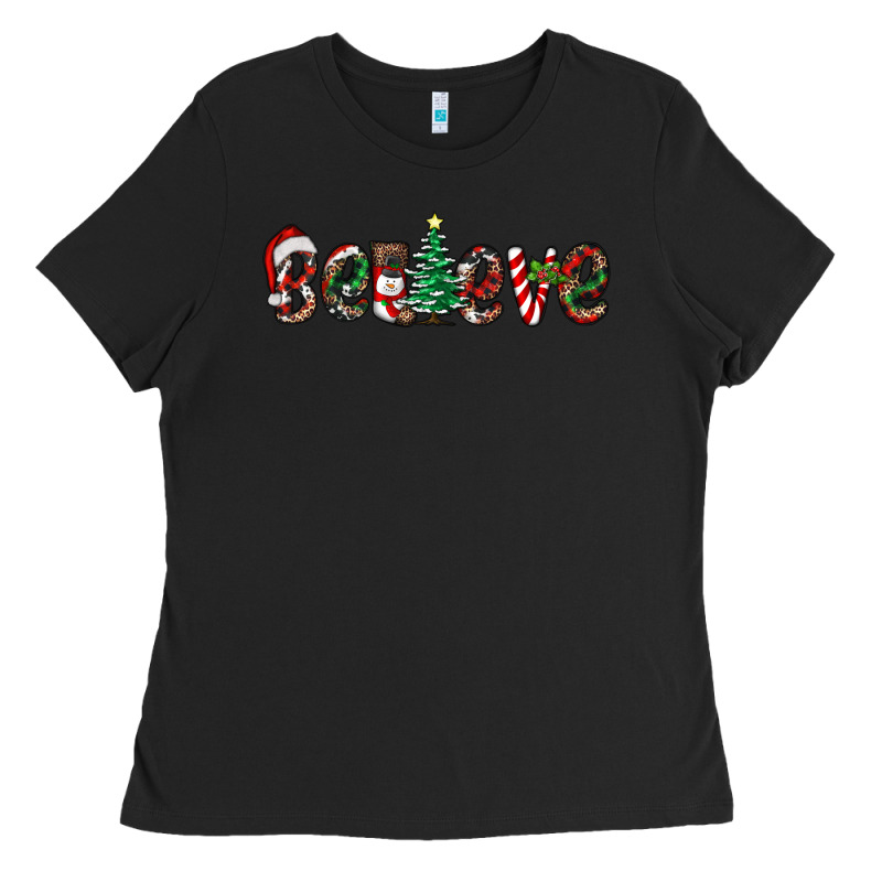 Christmas Believe Ladies Tee by RanaPortraitStore | Teevron