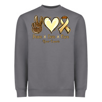 Storm Peace Love Cure Bone Cancer Heavyweight Sweatshirt - Jasminsmagicworld