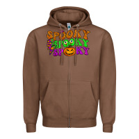 Chestnut spooky with lightning bolt Zipper Hoodie - BundleAndBundleShop