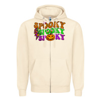 Sandshell spooky with lightning bolt Zipper Hoodie - BundleAndBundleShop