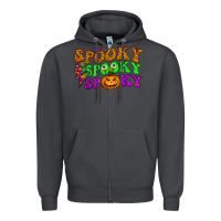 Smoke spooky with lightning bolt Zipper Hoodie - BundleAndBundleShop