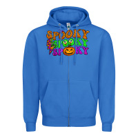 True Royal spooky with lightning bolt Zipper Hoodie - BundleAndBundleShop
