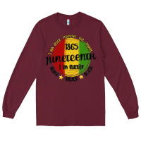 Burgundy i am black everyday but today juneteenth Long Sleeve Tee - MaliasSmallBusiness