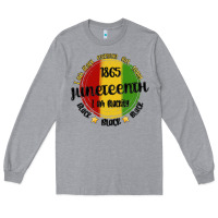 Heather Grey i am black everyday but today juneteenth Long Sleeve Tee - MaliasSmallBusiness