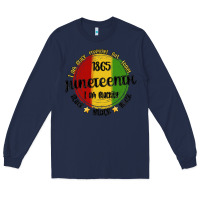 Navy i am black everyday but today juneteenth Long Sleeve Tee - MaliasSmallBusiness
