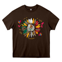 Chocolate Brown mexican sunflower Heavy Core Tee - CTS Tumbler Store