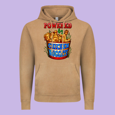Powered By Chicken Nuggets Vintage Hoodie Designed By Adodesignshop