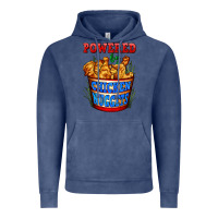 Vintage Denim powered by chicken nuggets Vintage Hoodie - AdoDesignShop