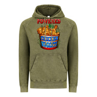 Vintage Olive powered by chicken nuggets Vintage Hoodie - AdoDesignShop