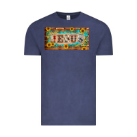 Vintage Denim jesus western patterns license plate template Vintage Tee - BarkalooDesign