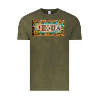 Vintage Olive jesus western patterns license plate template Vintage Tee - BarkalooDesign