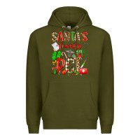 Army Green santa's favorite pct Premium Hoodie - texasbilliewilder