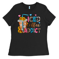 Black iced coffee addict Ladies Tee - Zillion Design Studio